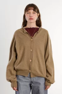 Soar Cardigan Recycled Cashmere Women – Rovere Brown | Centre Commercial