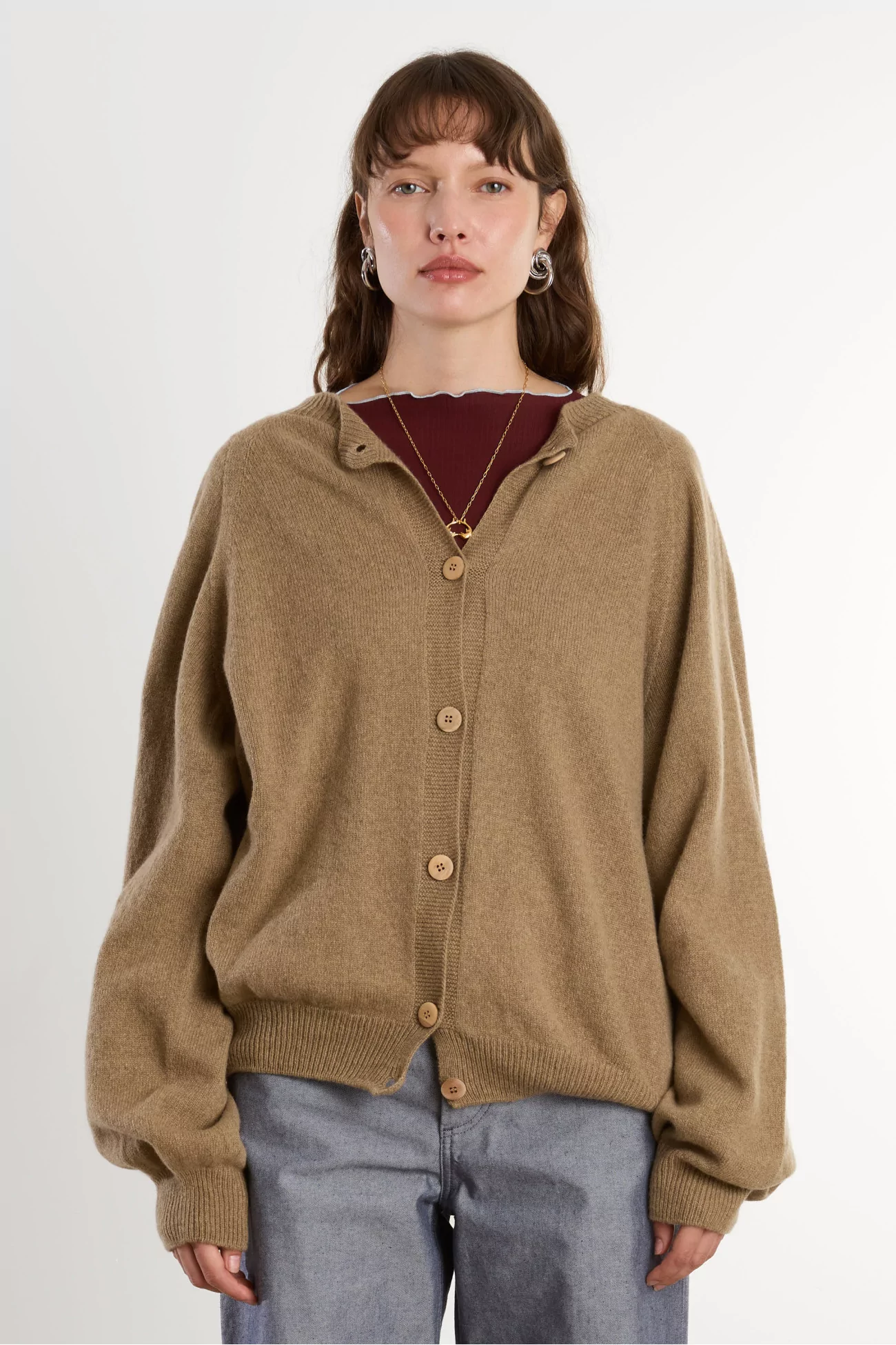 Soar Cardigan Recycled Cashmere Women – Rovere Brown | Centre Commercial