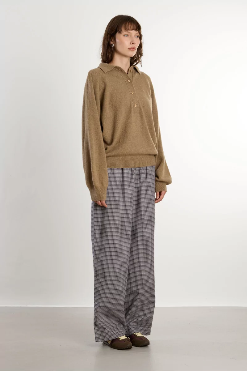 Soar Polo Recycled Cashmere Women – Rovere Brown | Centre Commercial