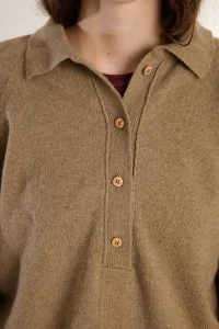 Soar Polo Recycled Cashmere Women – Rovere Brown | Centre Commercial