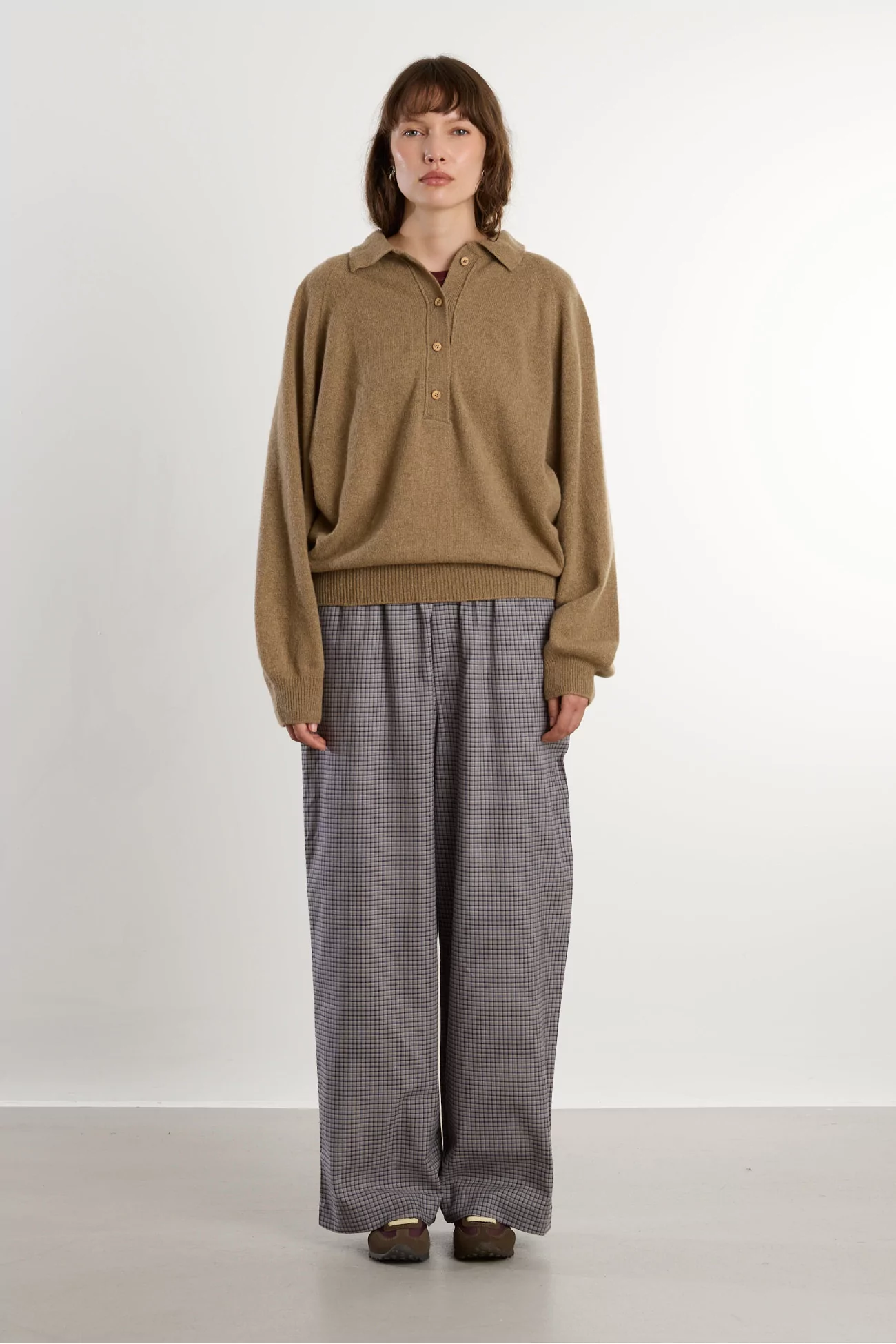 Soar Polo Recycled Cashmere Women – Rovere Brown | Centre Commercial