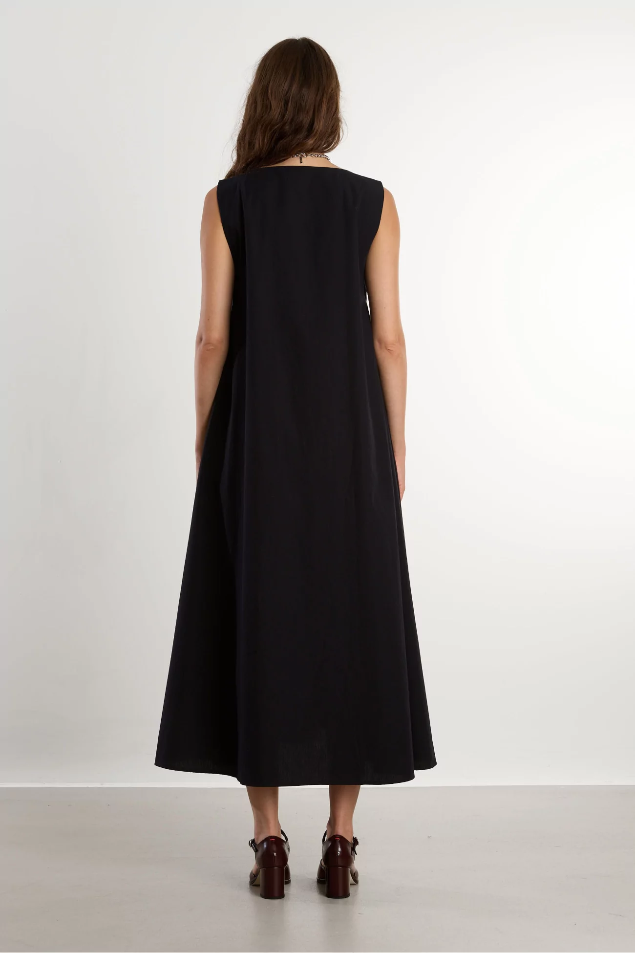 Tres Dress Organic Cotton Poplin – Black | Centre Commercial