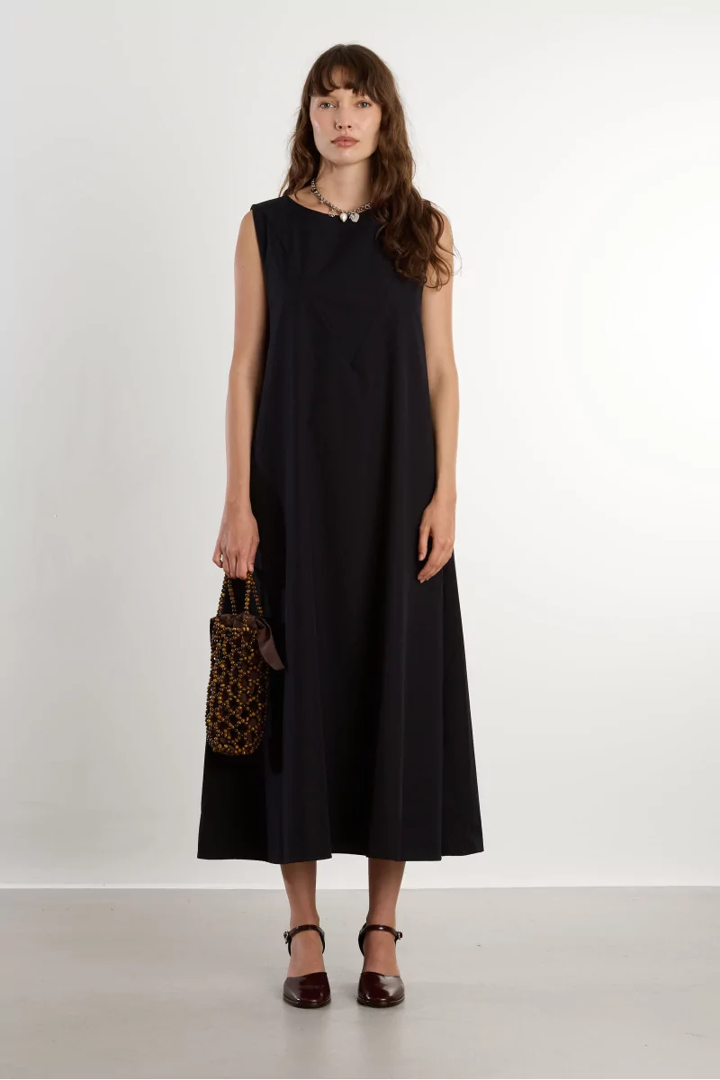 Robe Tres Popeline de Coton Biologique – Black | Centre Commercial