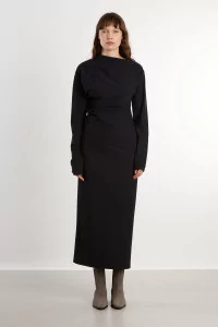 Women's Asymmetric Long Sleeve Top REYEM – Black | Centre Commercial
