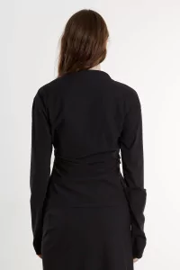 Women's Asymmetric Long Sleeve Top REYEM – Black | Centre Commercial