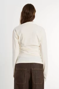 Women's Asymmetric Long Sleeve Top REYEM – Off-white | Centre Commercial