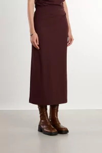 Women's Asymmetric Midi Skirt REYEM – Cordovan | Centre Commercial