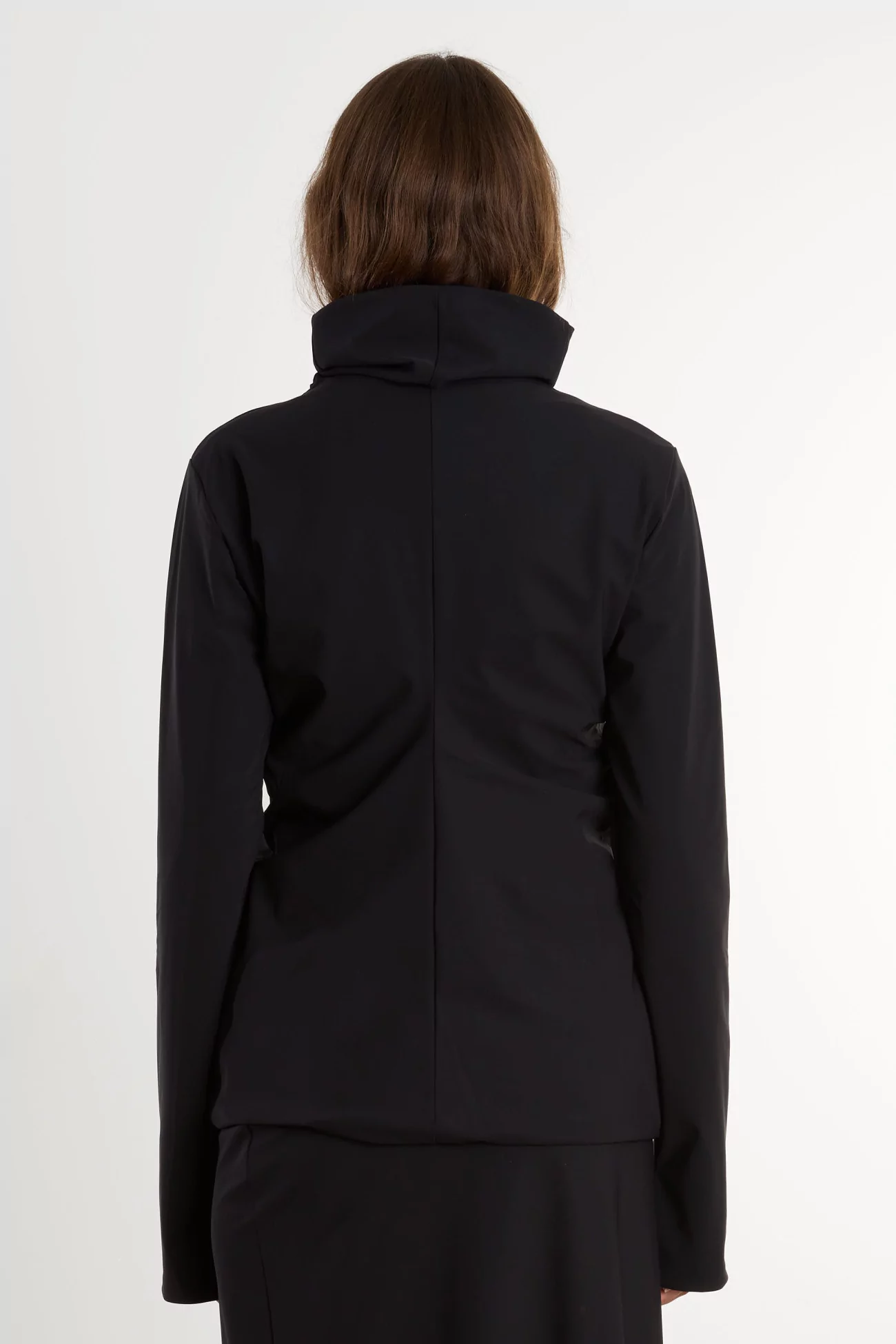 Top Femme Col Cardigan Modulable REYEM – Black | Centre Commercial