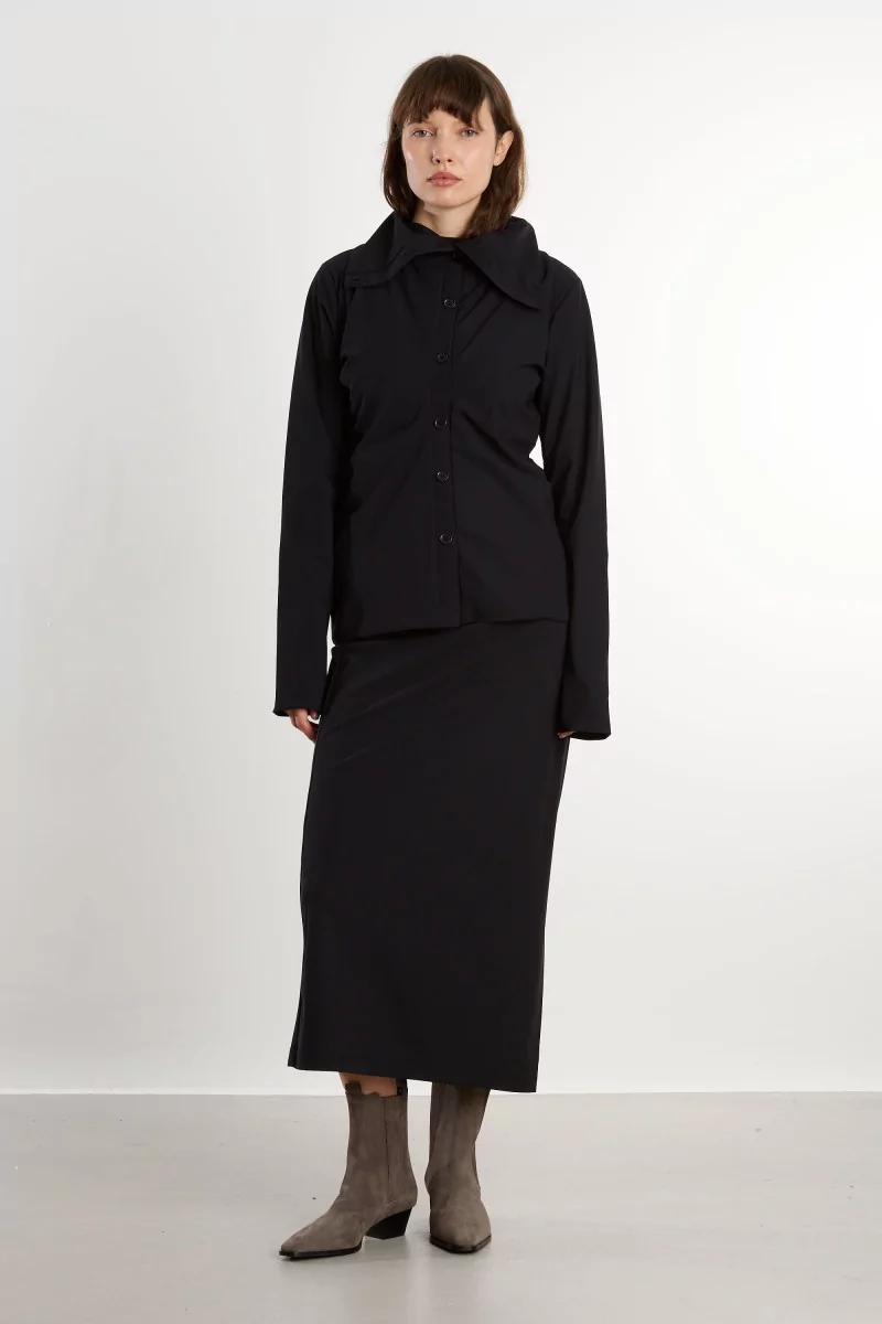 Women's Cardigan Top Versatile Collar REYEM – Black | Centre Commercial