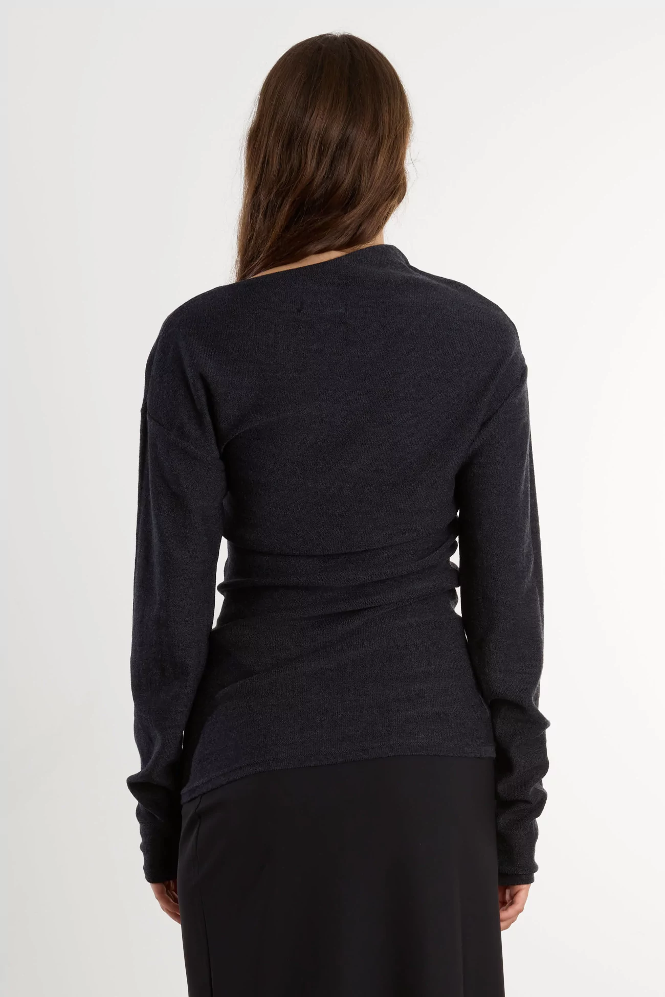 Women's Merino Wool Asymmetric Top REYEM – Gravity | Centre Commercial