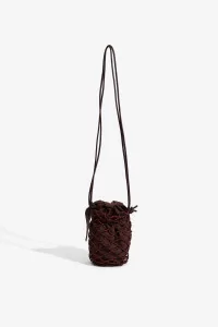 Sac Femme Perlé Handmade Beaded Net – Marron | Centre Commercial