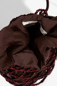 Sac Femme Perlé Handmade Beaded Net – Marron | Centre Commercial