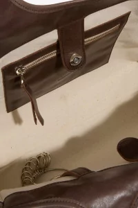 La Costa Leather Shoulder Bag – Brown | Centre Commercial