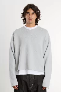 Pull Homme Laine Bouclette Col V Boucle Wool – Talc Boucle | Centre Commercial