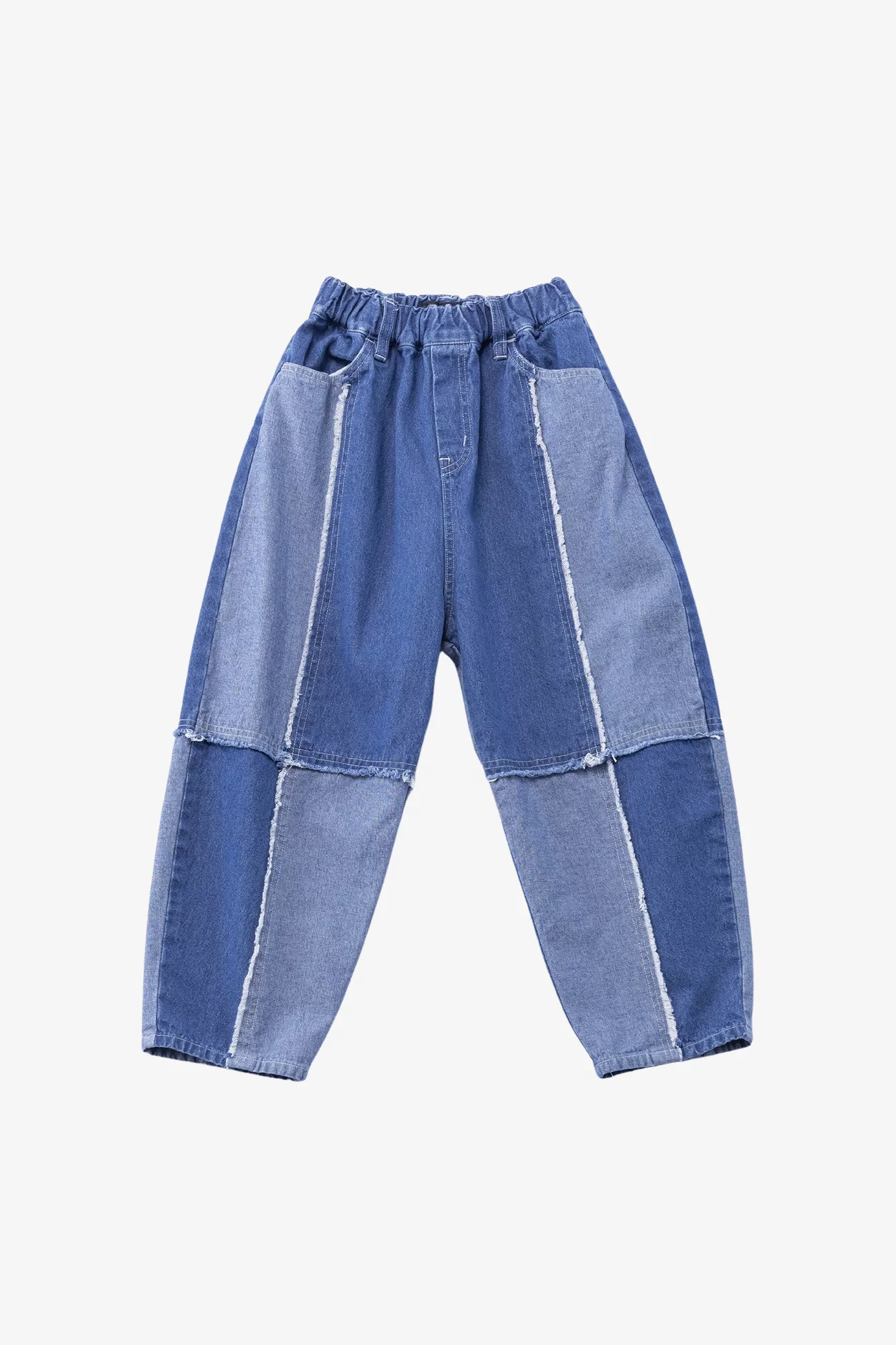 Kids Color Block Denim Pants nunuforme – Bleach | Centre Commercial