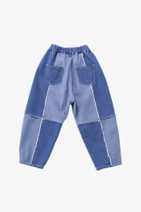 Kids Color Block Denim Pants nunuforme – Bleach | Centre Commercial