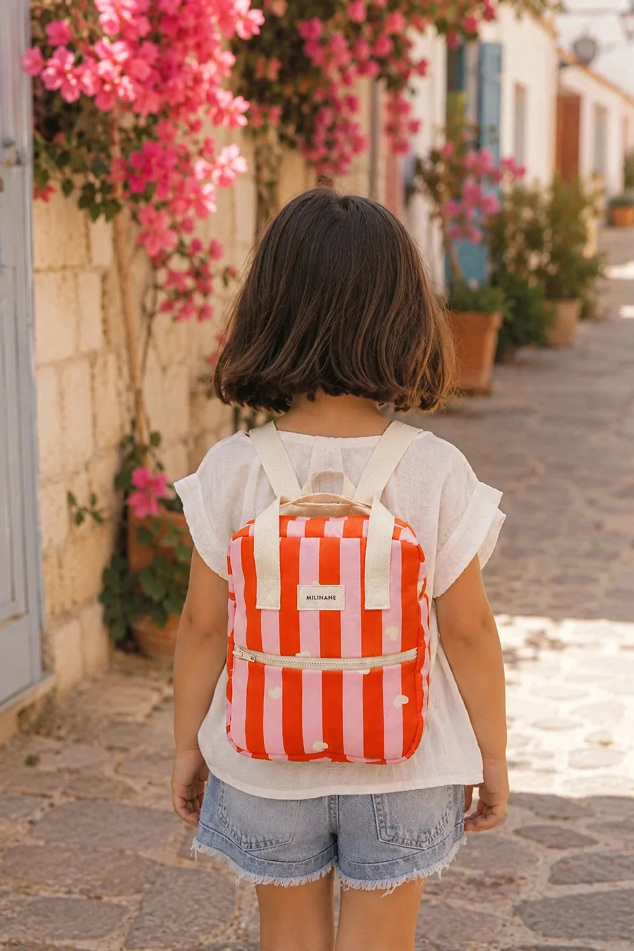 Sac à Dos Enfant Coton Rayures NOÉ – Lollipop | Centre Commercial