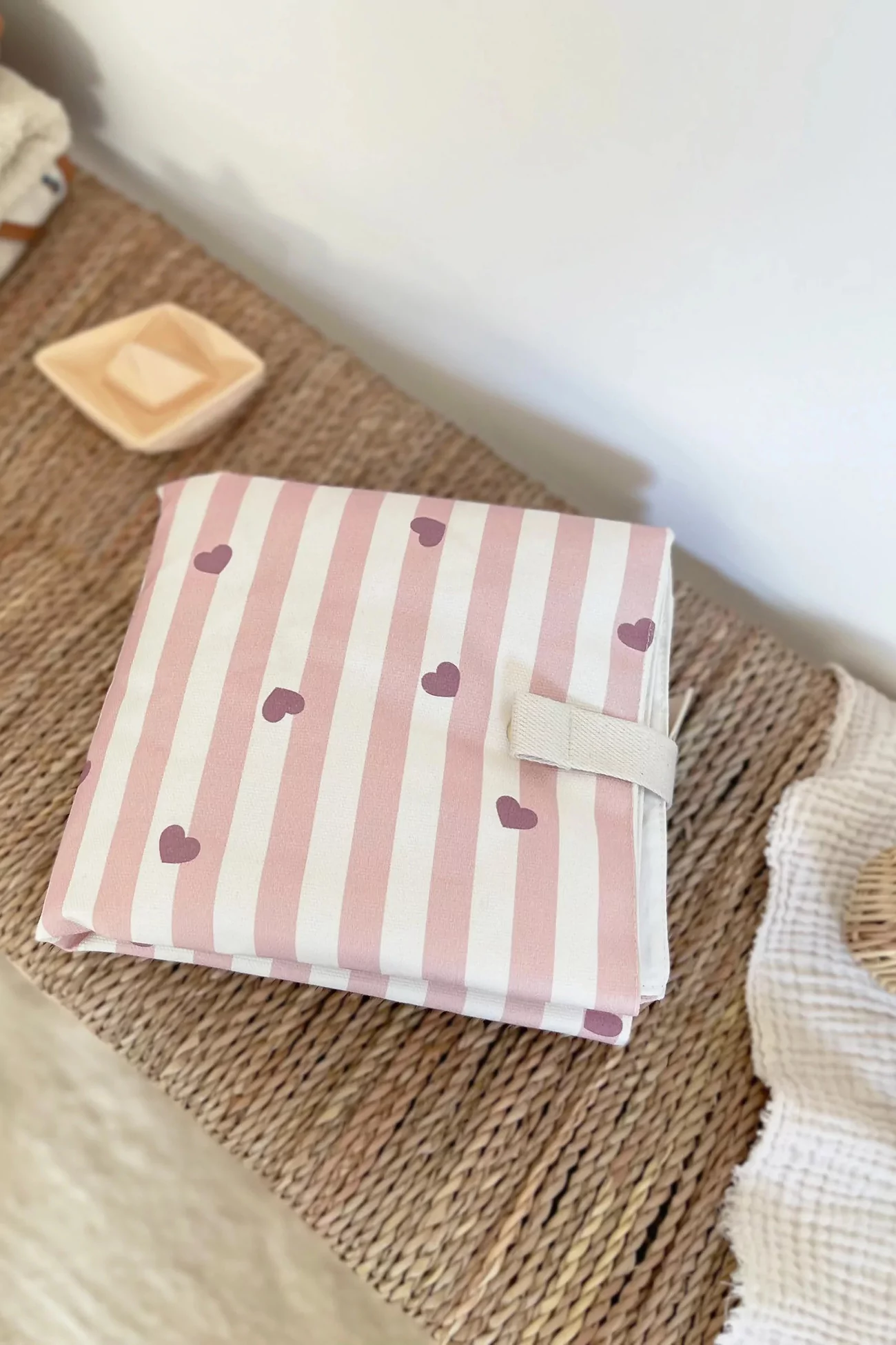 Matelas à Langer Nomade Coton Bébé ADAM – Rayure Riviera | Centre Commercial