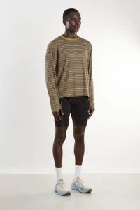 UNNA Striped Long Sleeve Running Tee – Mud Gold | Centre Commercial
