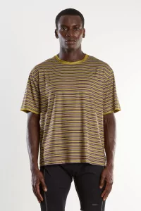 UNNA Wavy Striped Running Tee – Mud Gold | Centre Commercial