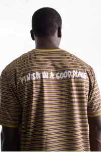 UNNA Wavy Striped Running Tee – Mud Gold | Centre Commercial