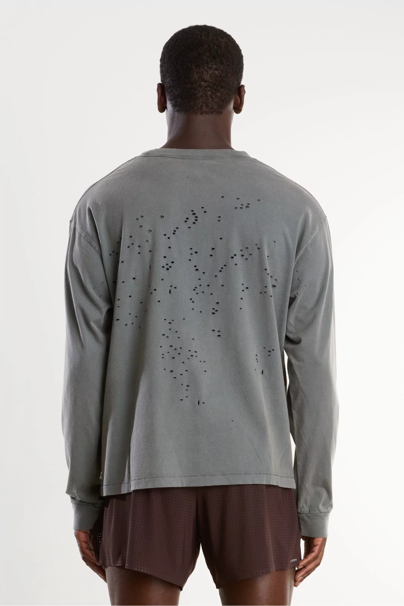 T-shirt Running Homme MothTech Coton Bio Satisfy – Faded Black | Centre Commercial
