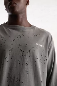 T-shirt Running Homme MothTech Coton Bio Satisfy – Faded Black | Centre Commercial