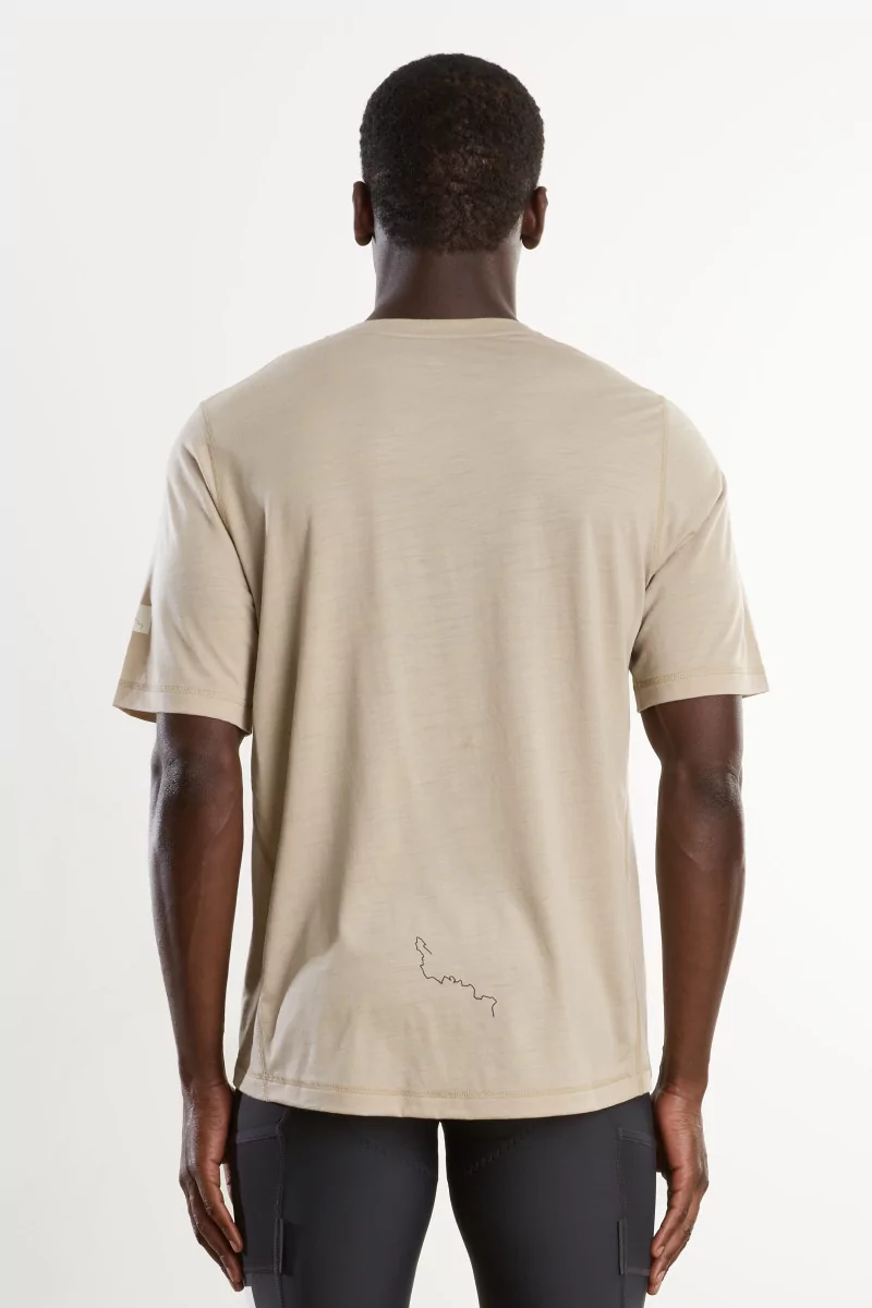 Merino Cycling T-Shirt Albion Riding – Sandstone | Centre Commercial