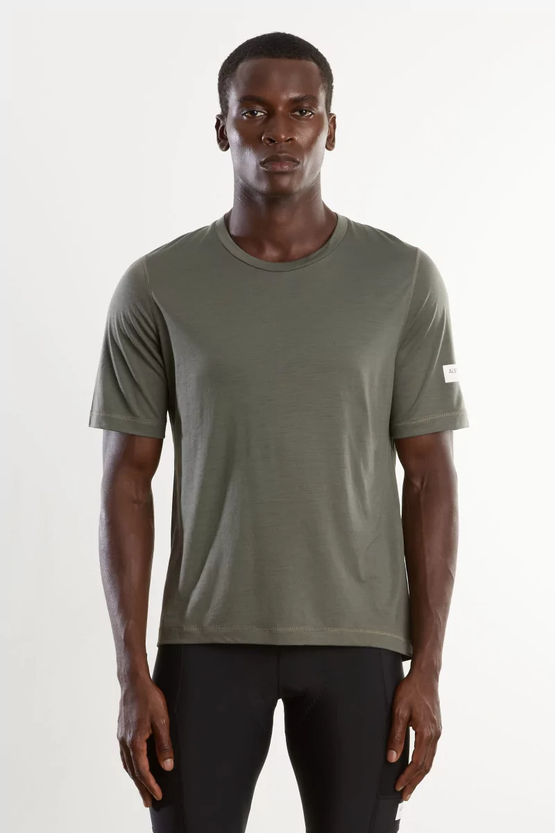 Merino Cycling T-Shirt Albion Riding – Shale Green | Centre Commercial