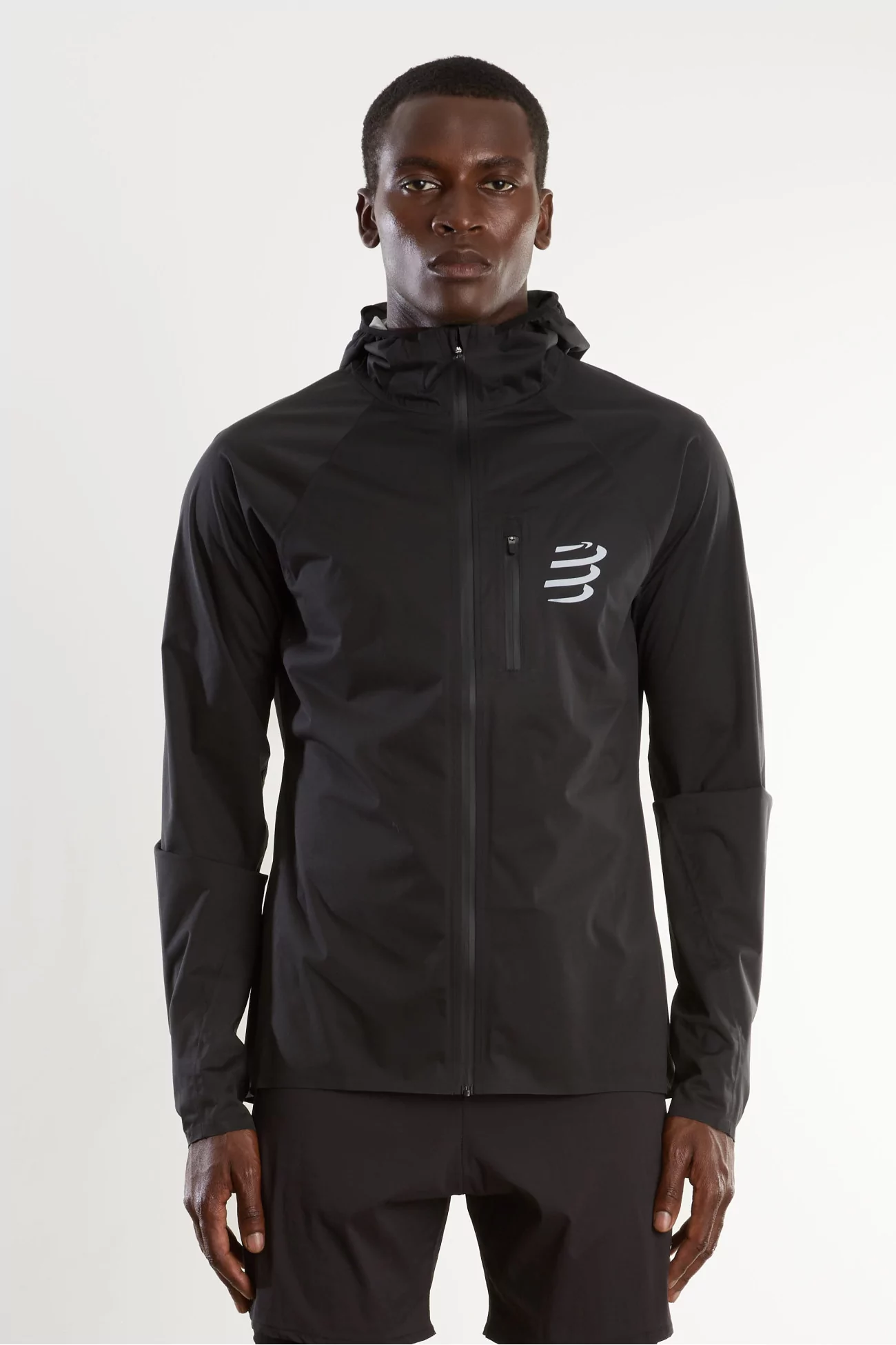 Veste Imperméable Compressport Tempest – Black | Centre Commercial