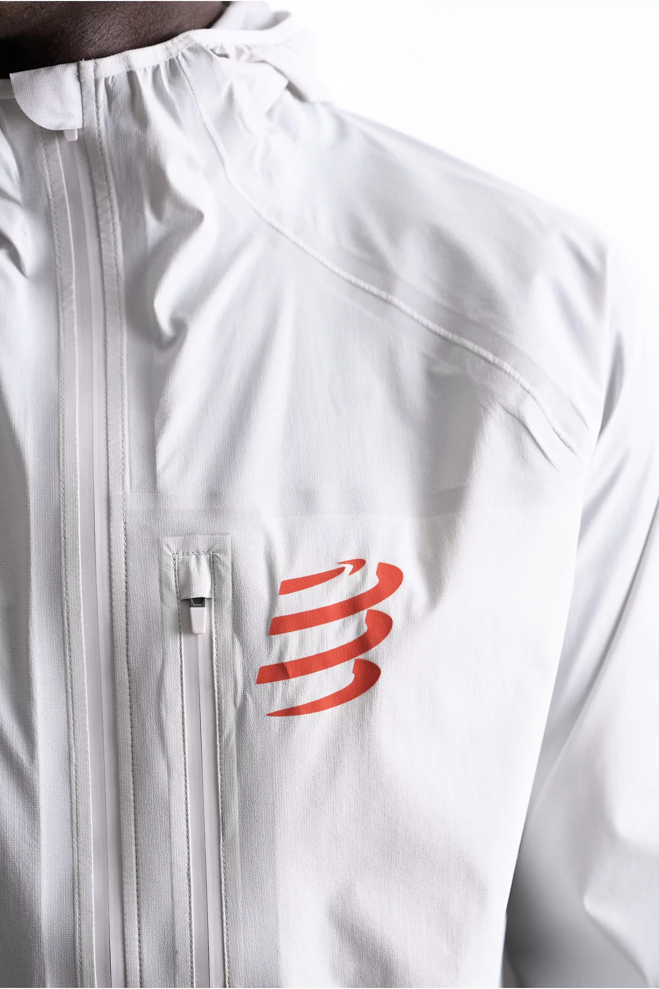 Veste Imperméable Compressport Thunderstorm – Off White | Centre Commercial