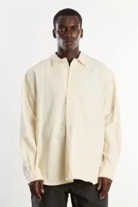 Chemise Pop-Over Homme Coton MAN-TLE – Unbleached Tricotine | Centre Commercial