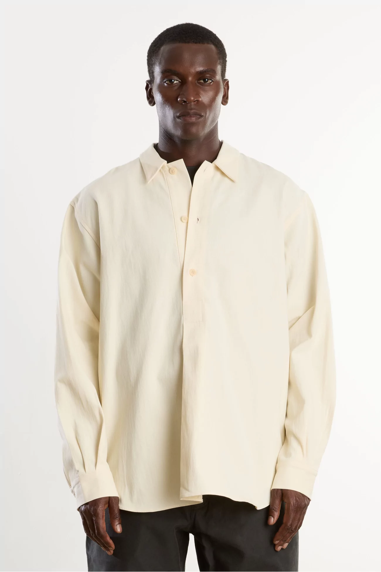 MAN-TLE Pullover Shirt Cotton Tricotine – Unbleached Tricotine | Centre Commercial