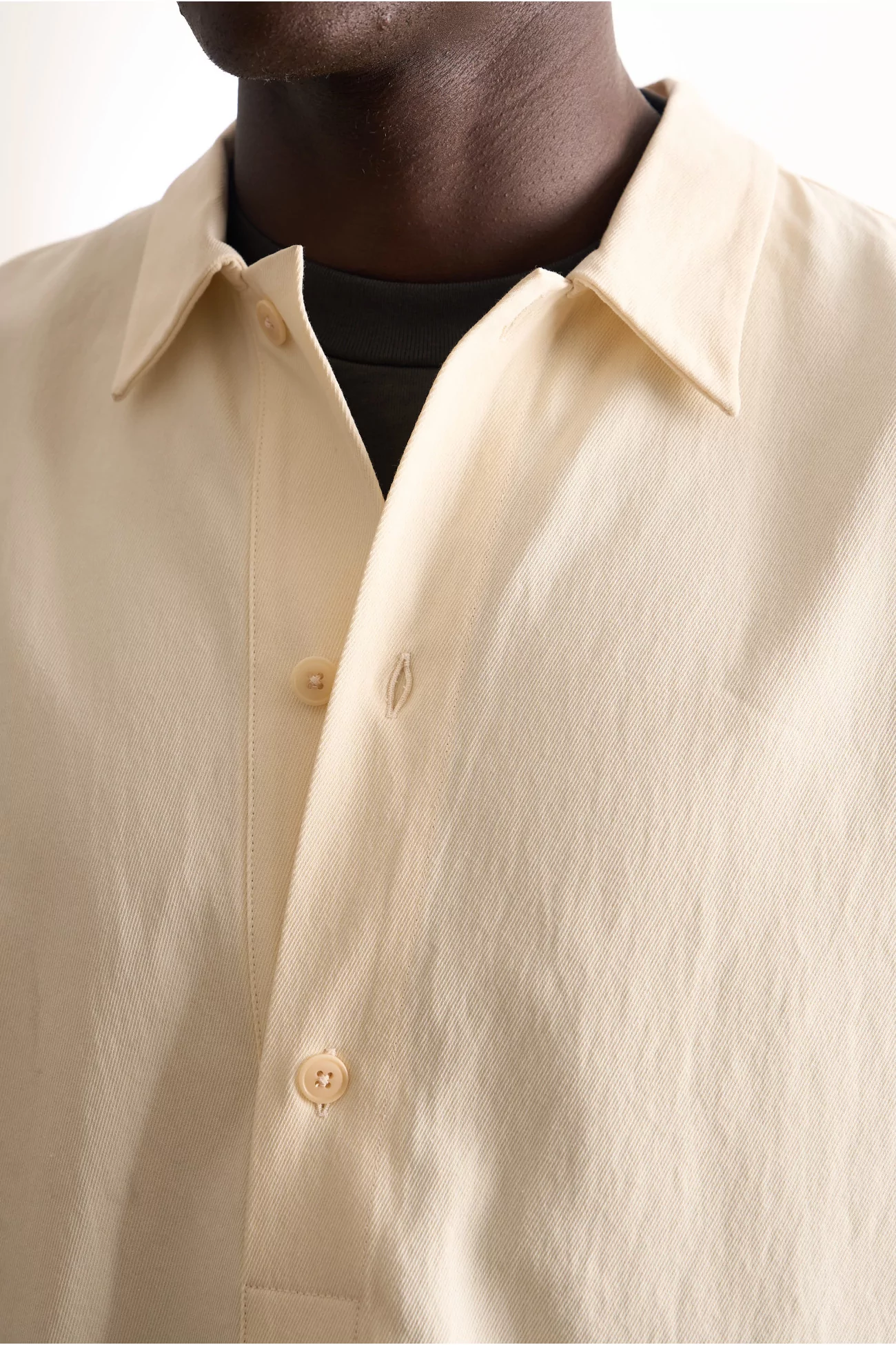 MAN-TLE Pullover Shirt Cotton Tricotine – Unbleached Tricotine | Centre Commercial
