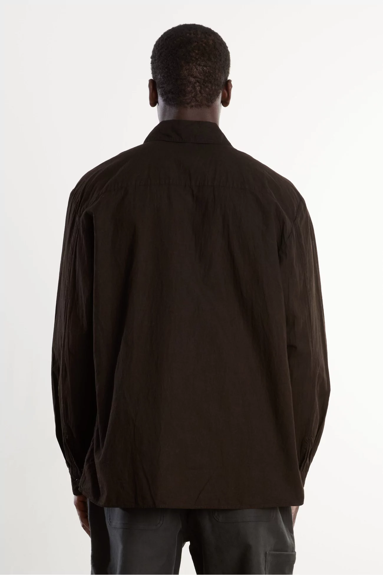 Chemise Homme Teinture Boue Coton Lin MAN-TLE – Dark Mud | Centre Commercial