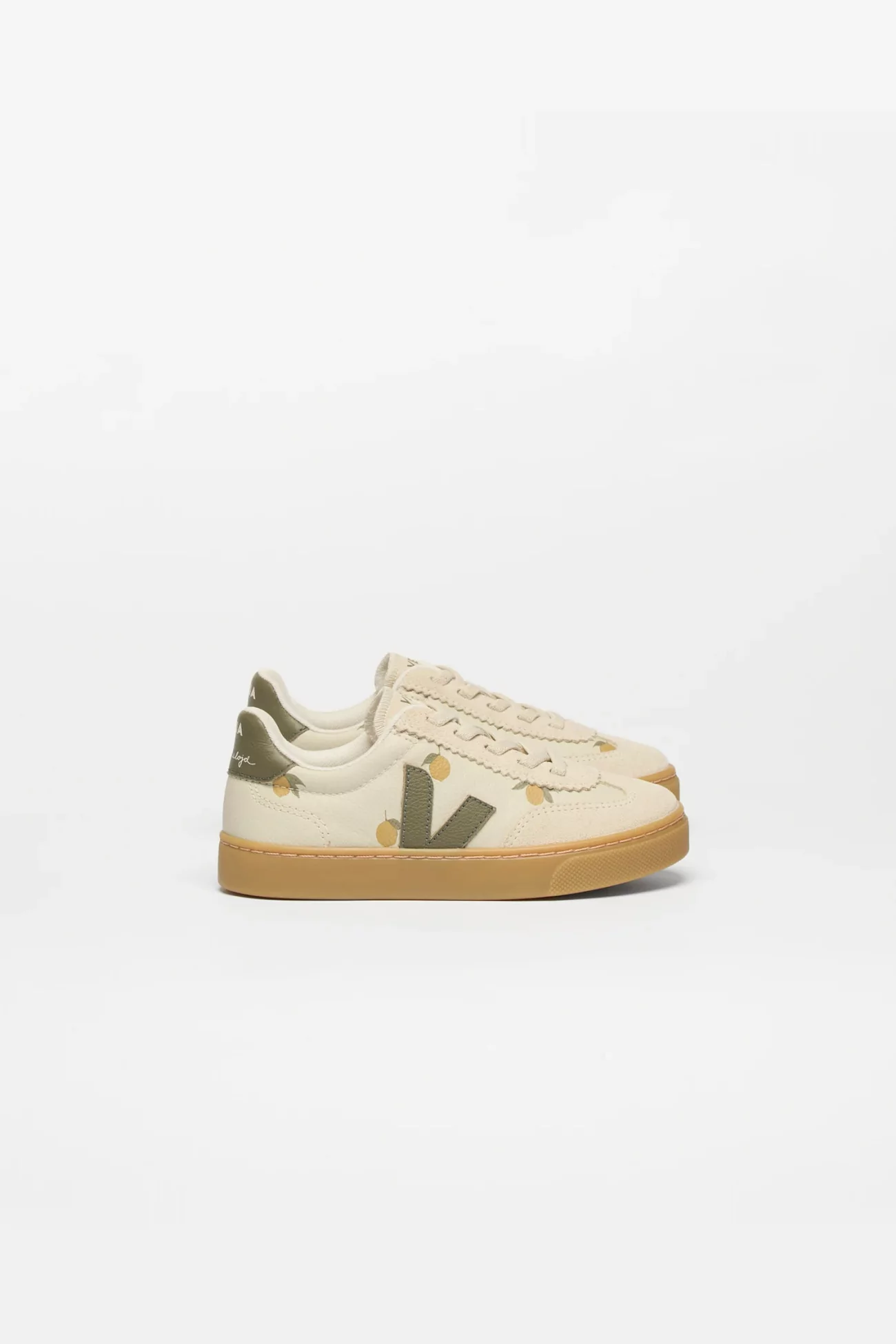 Baskets Enfant Cuir Volley Veja x Konges Sløjd – Beige | Centre Commercial