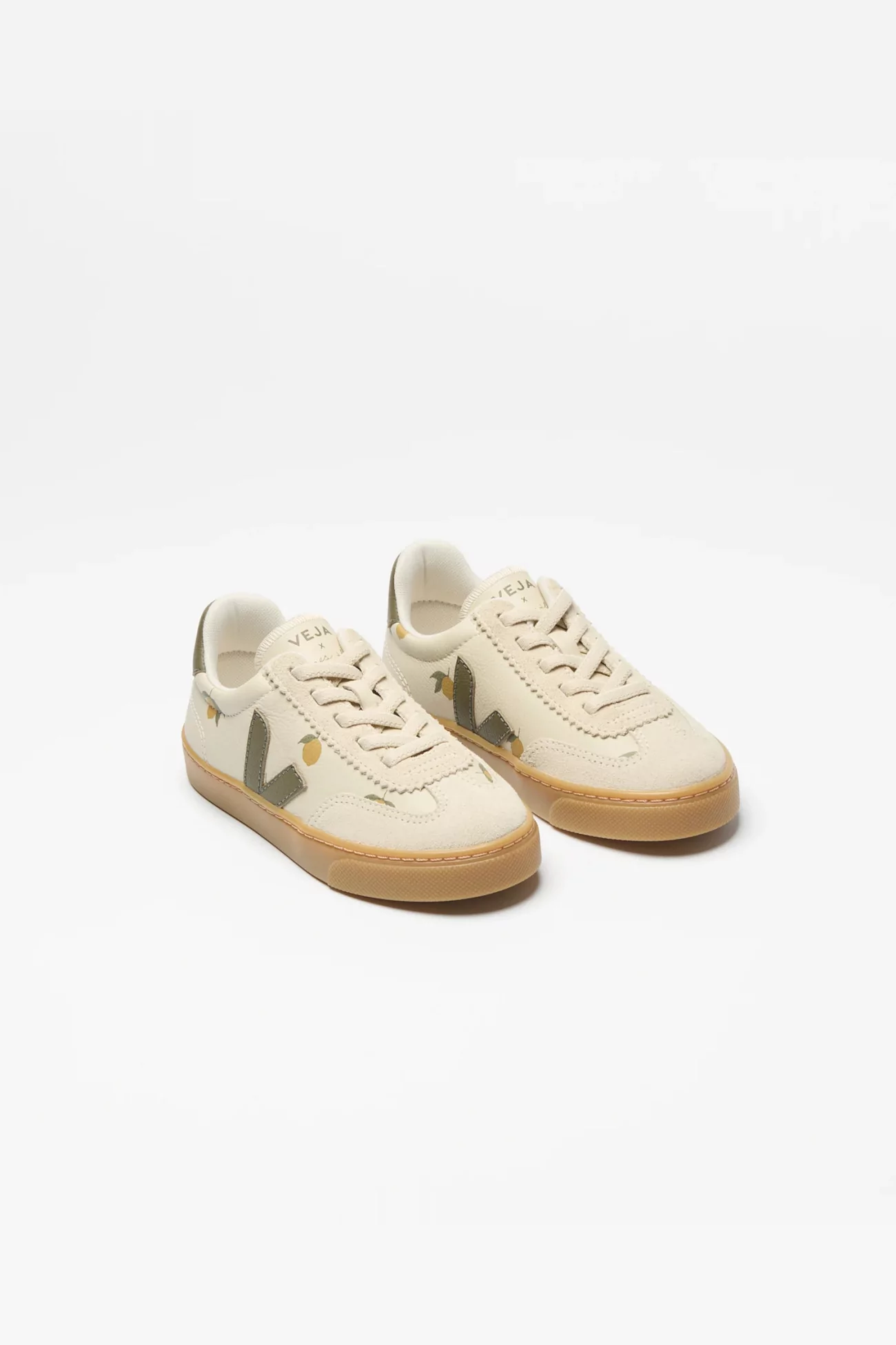 Baskets Enfant Cuir Volley Veja x Konges Sløjd – Beige | Centre Commercial