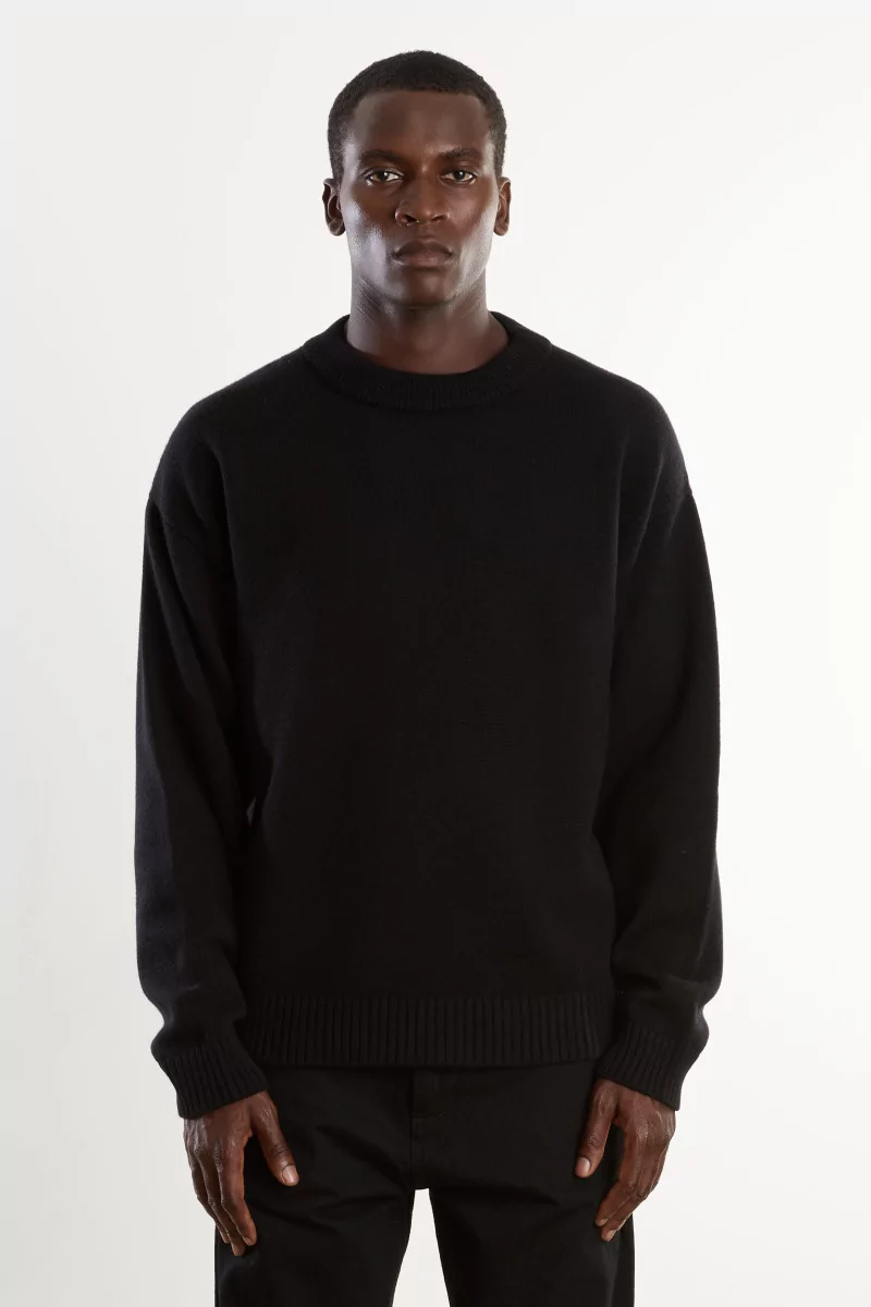 Arpenteur Source Merino Wool Cashmere Sweater – Black | Centre Commercial