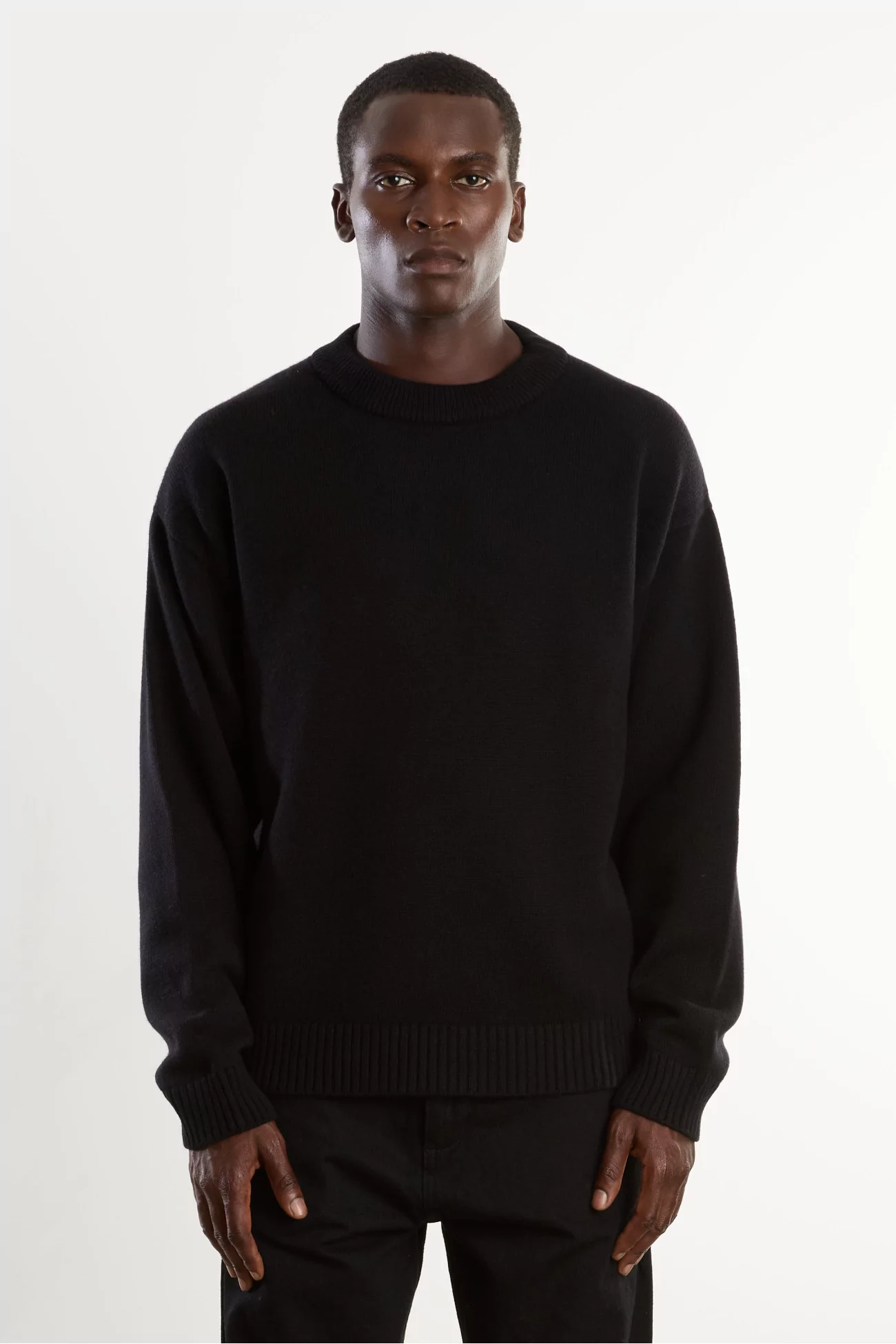 Arpenteur Source Merino Wool Cashmere Sweater – Black | Centre Commercial