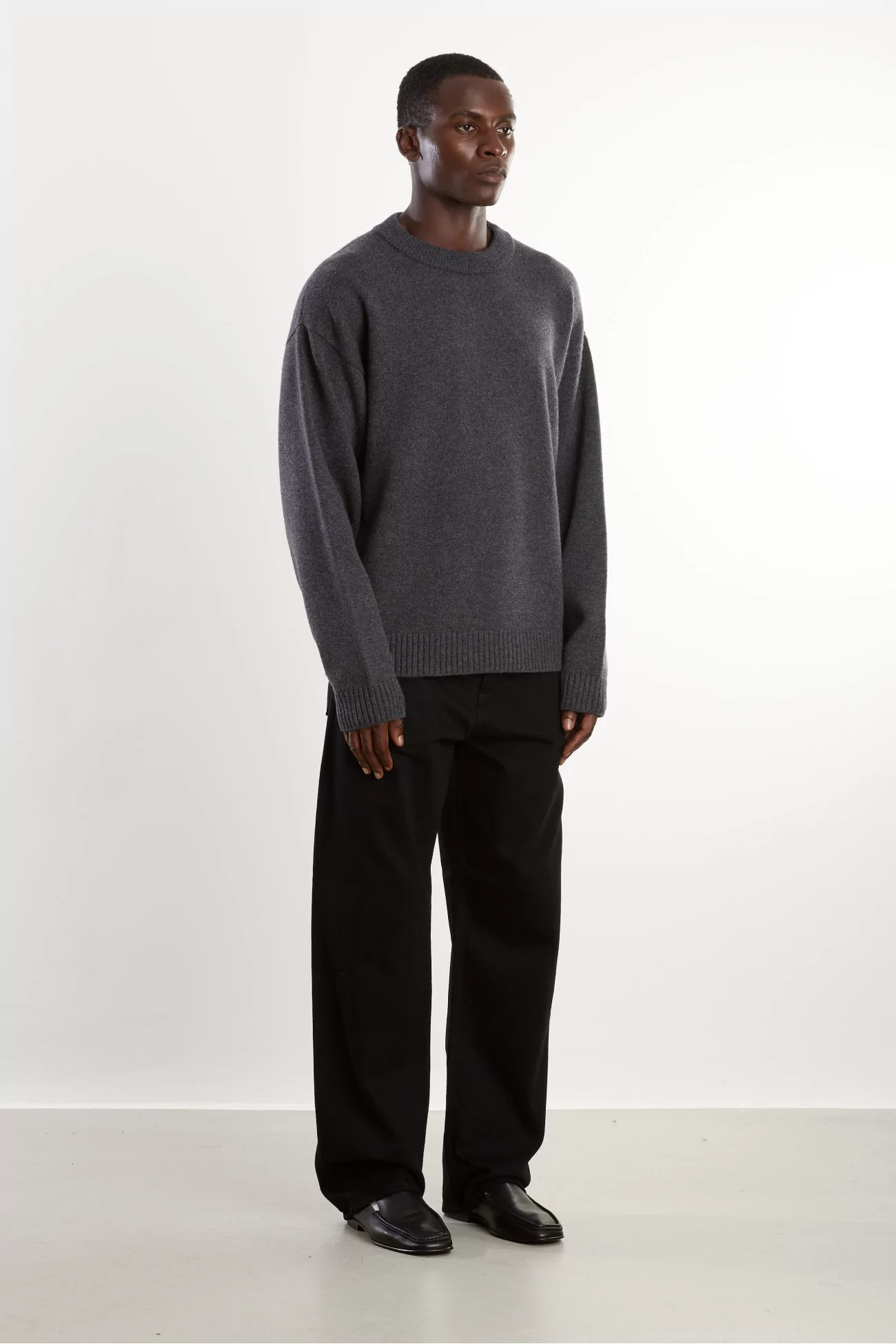Arpenteur Source Merino Wool Cashmere Sweater – Charcoal | Centre Commercial