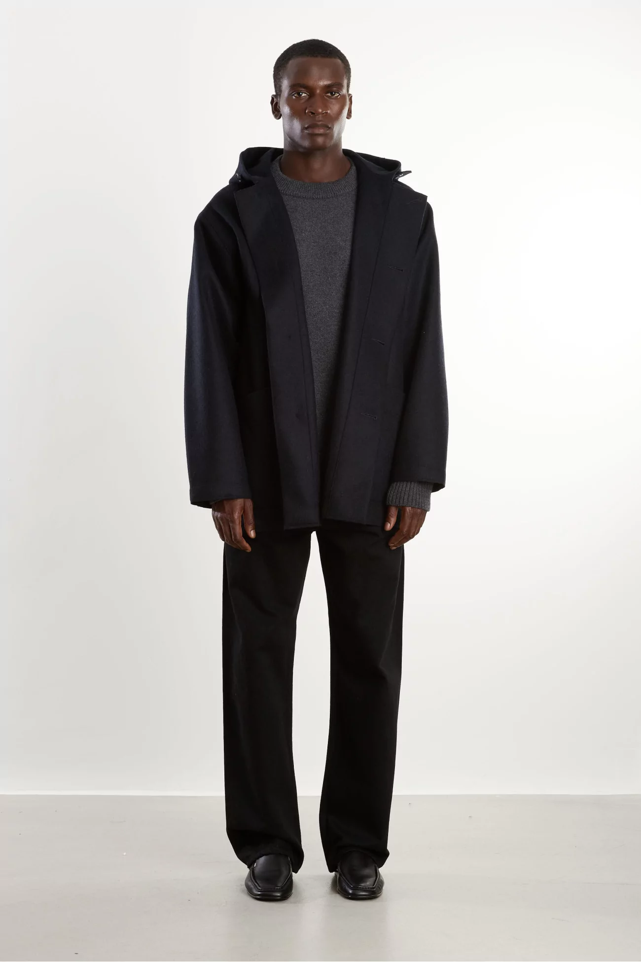Arpenteur Source Merino Wool Cashmere Sweater – Charcoal | Centre Commercial