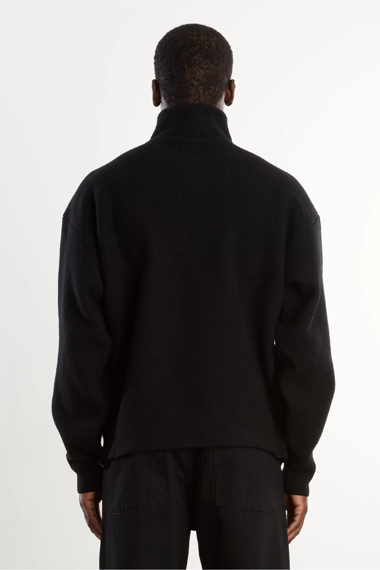 Arpenteur Cam Merino Wool Felt Sweater – Black | Centre Commercial