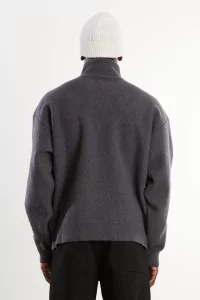 Arpenteur Cam Merino Wool Felt Sweater – Heather Grey | Centre Commercial