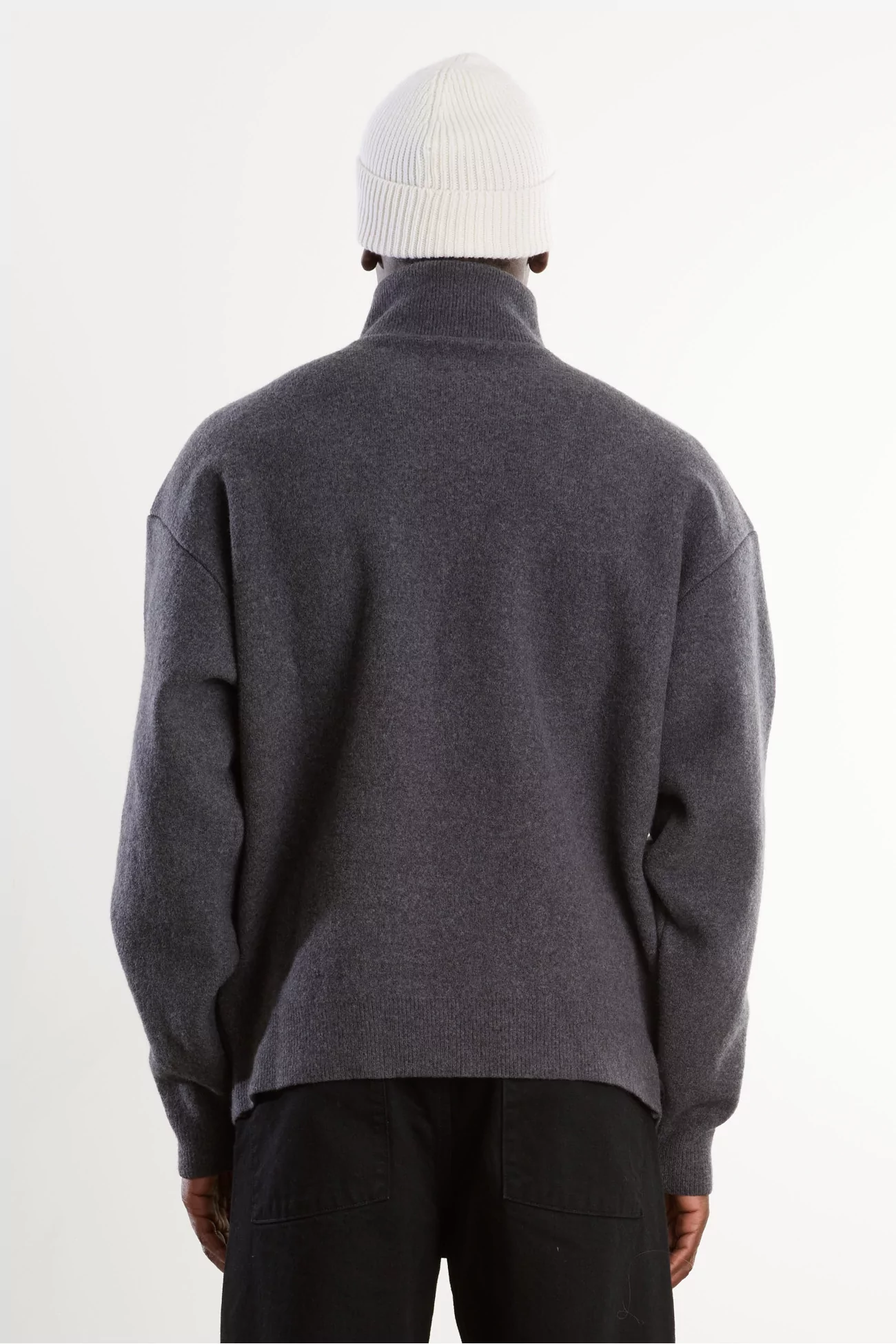 Arpenteur Cam Merino Wool Felt Sweater – Heather Grey | Centre Commercial