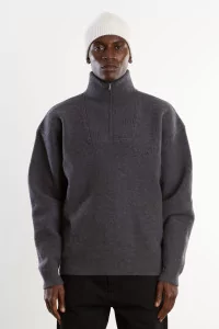 Arpenteur Cam Merino Wool Felt Sweater – Heather Grey | Centre Commercial
