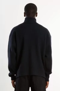 Arpenteur Cam Merino Wool Felt Sweater – Midnight | Centre Commercial