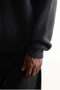 Arpenteur Cam Merino Wool Felt Sweater – Midnight | Centre Commercial