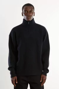 Arpenteur Cam Merino Wool Felt Sweater – Midnight | Centre Commercial