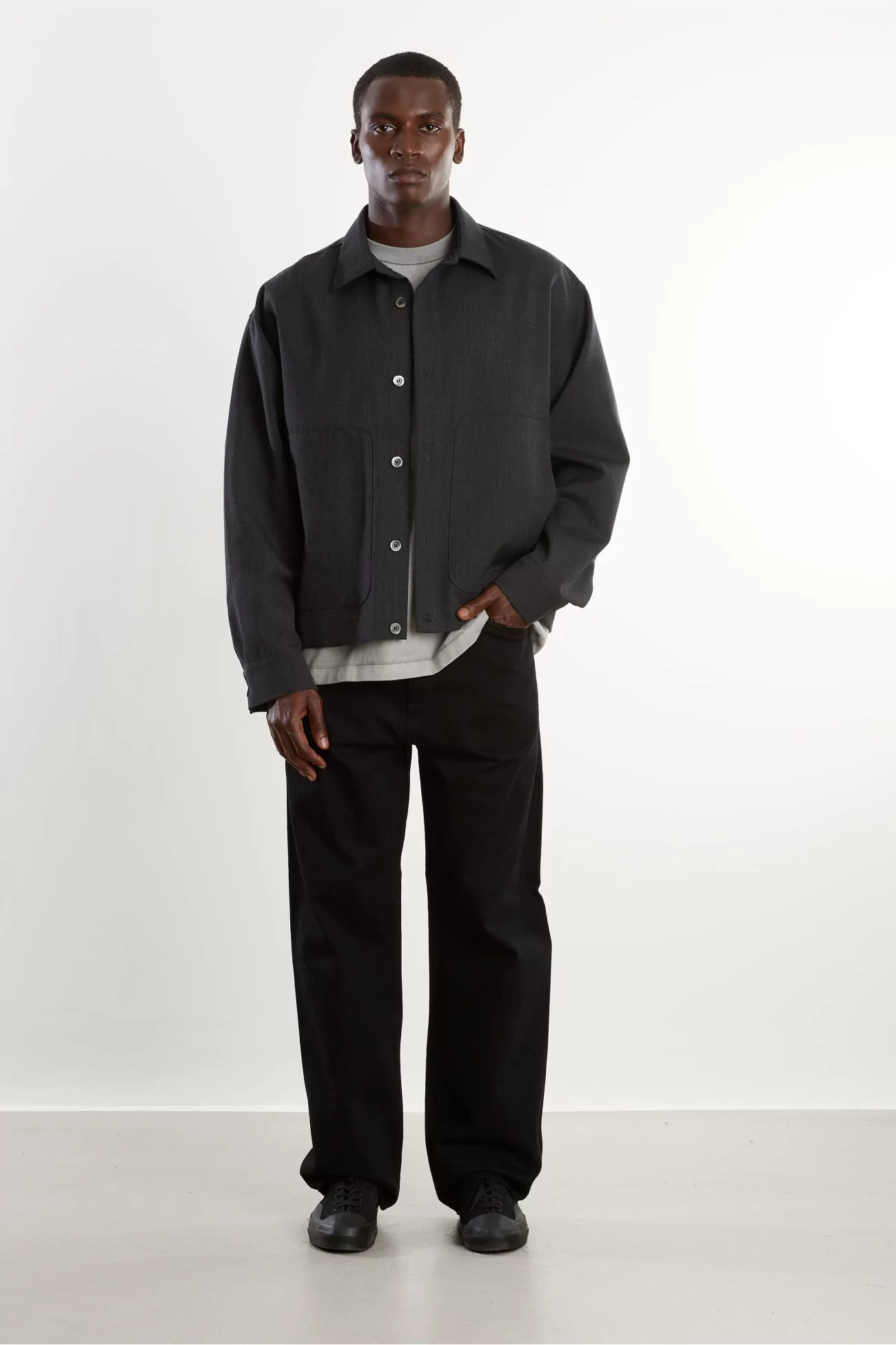 Arpenteur Sigma Linen Jacket – Charcoal | Centre Commercial