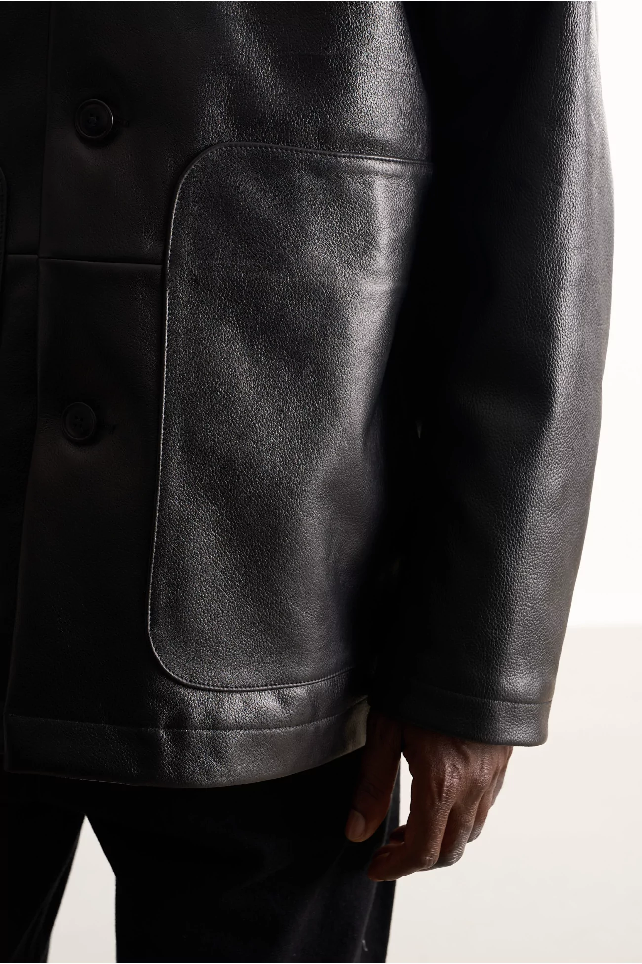 Arpenteur Sigma L Leather Jacket – Black Grain | Centre Commercial